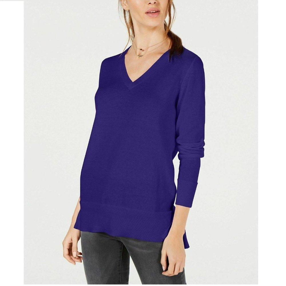 Maison Jules L Purple Pull Over Sweater NWT 1B76